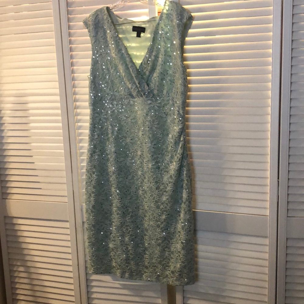 Formal Pencil Dress In Ice Blue